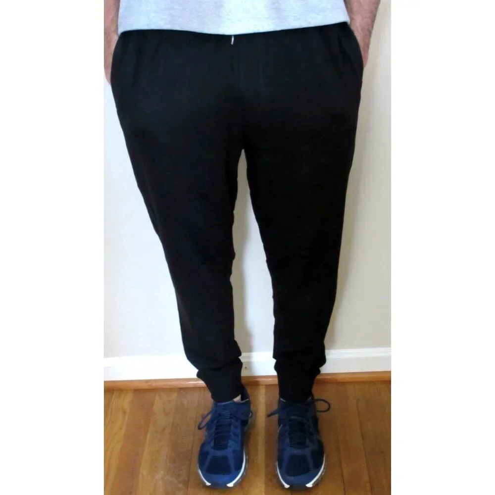Tasc Performance Men's Varsity Fleece French Terry Jogger Pants Black NWT - Picture 3 of 13